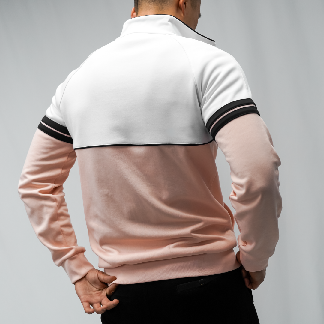 Mens Sergio Tacchini Track-Jacket Soft Pink/White