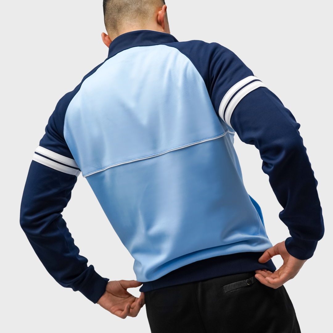 Mens Sergio Tacchini Track-Jacket Navy/Baby Blue