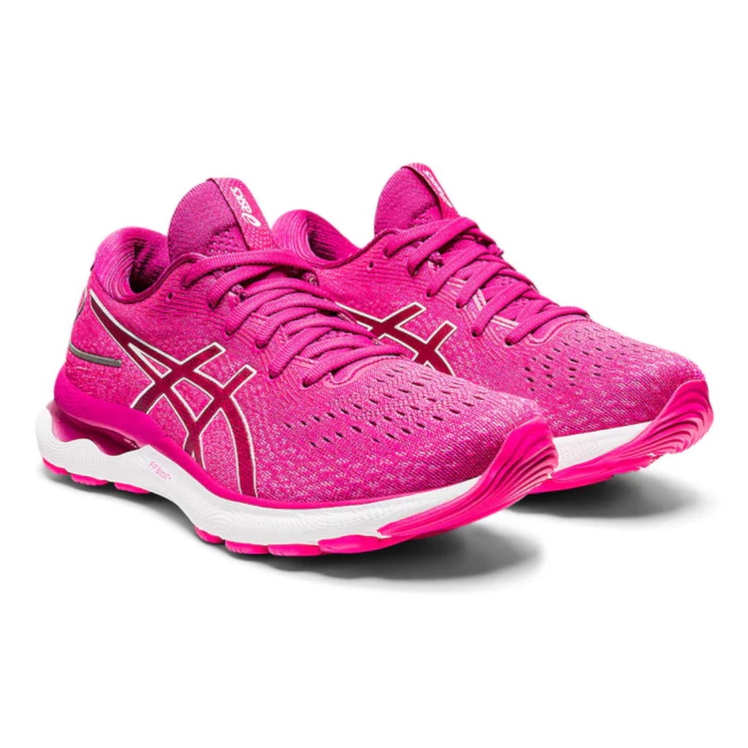Womens Asics Gel-Nimbus 24 Fuchsia Red/White