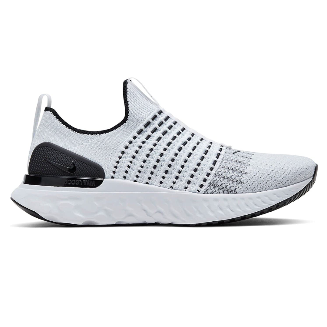 Nike react hot sale flyknit black mens