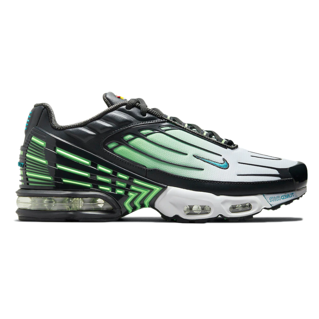 Mens Nike Air Max Plus TN 3 Black Aquamarine Lime Glow RaysLocker