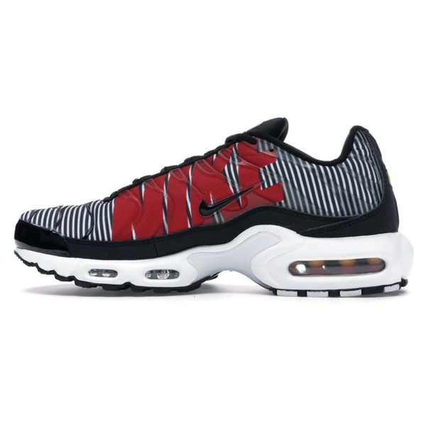 Air max plus top men's black/white/pure platinum/habanero red