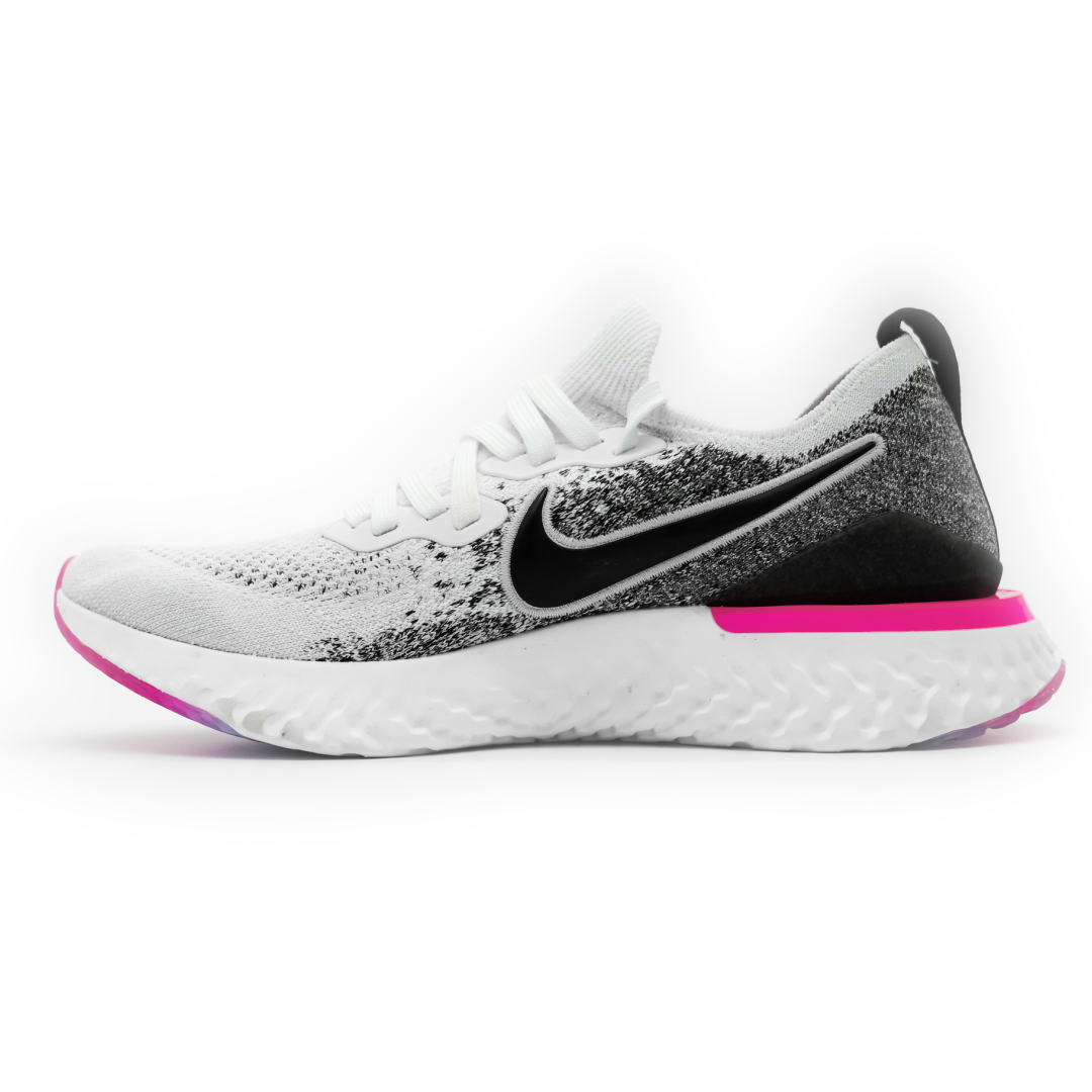 Womens Nike Epic React Flyknit 2 White/Hyper Pink