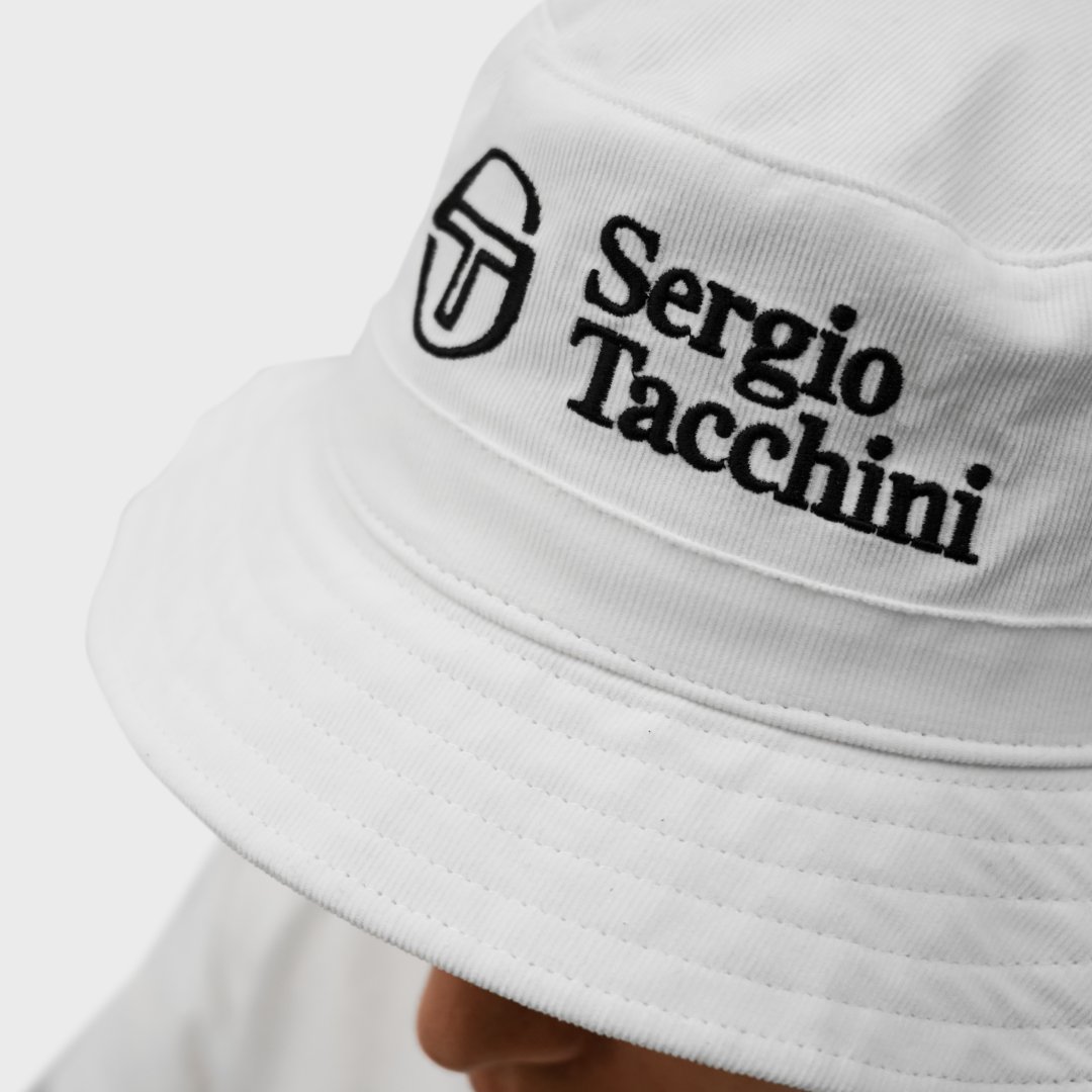 Sergio Tacchini Bucket Hat White Corduroy