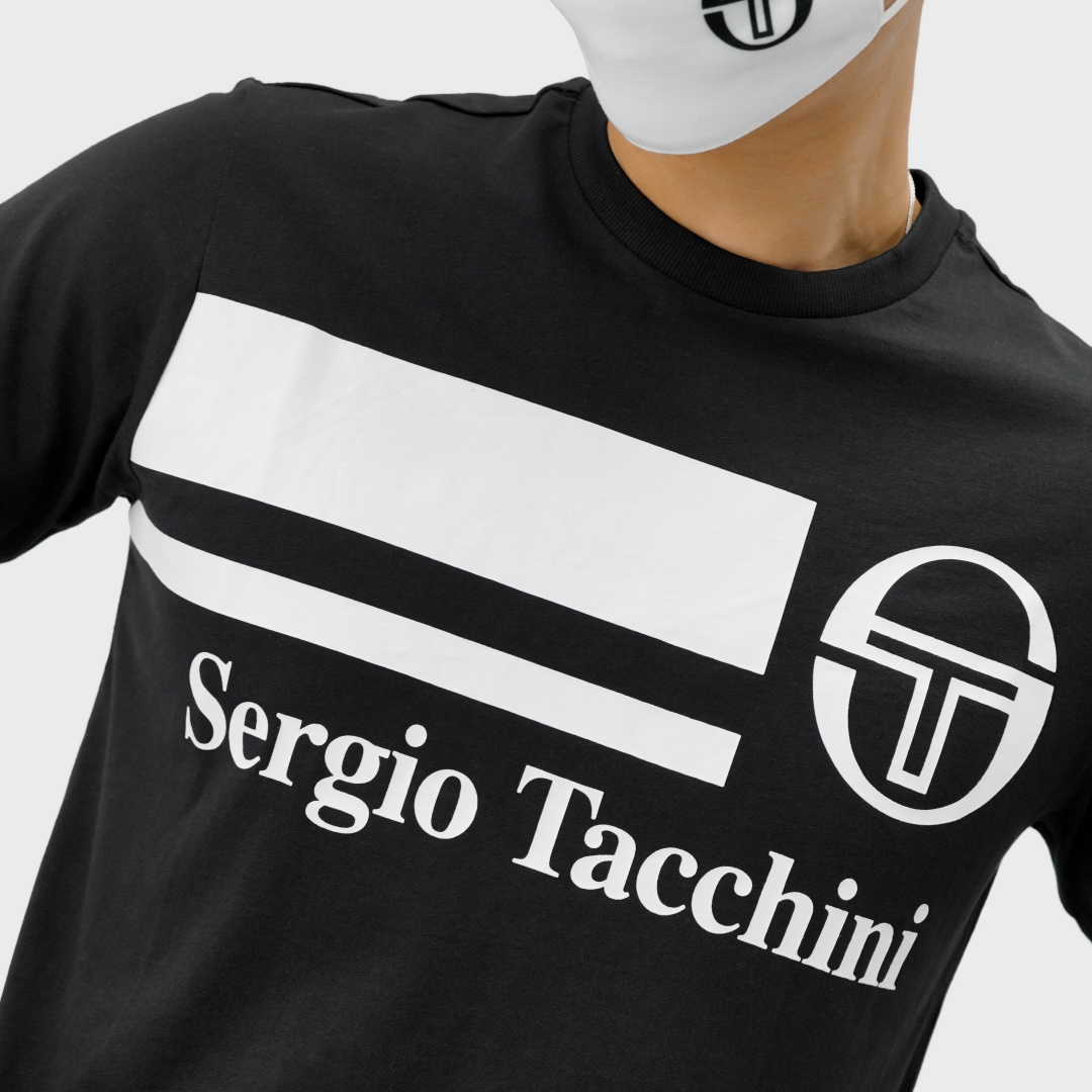 Mens Sergio Tacchini Graphic T-Shirt Black