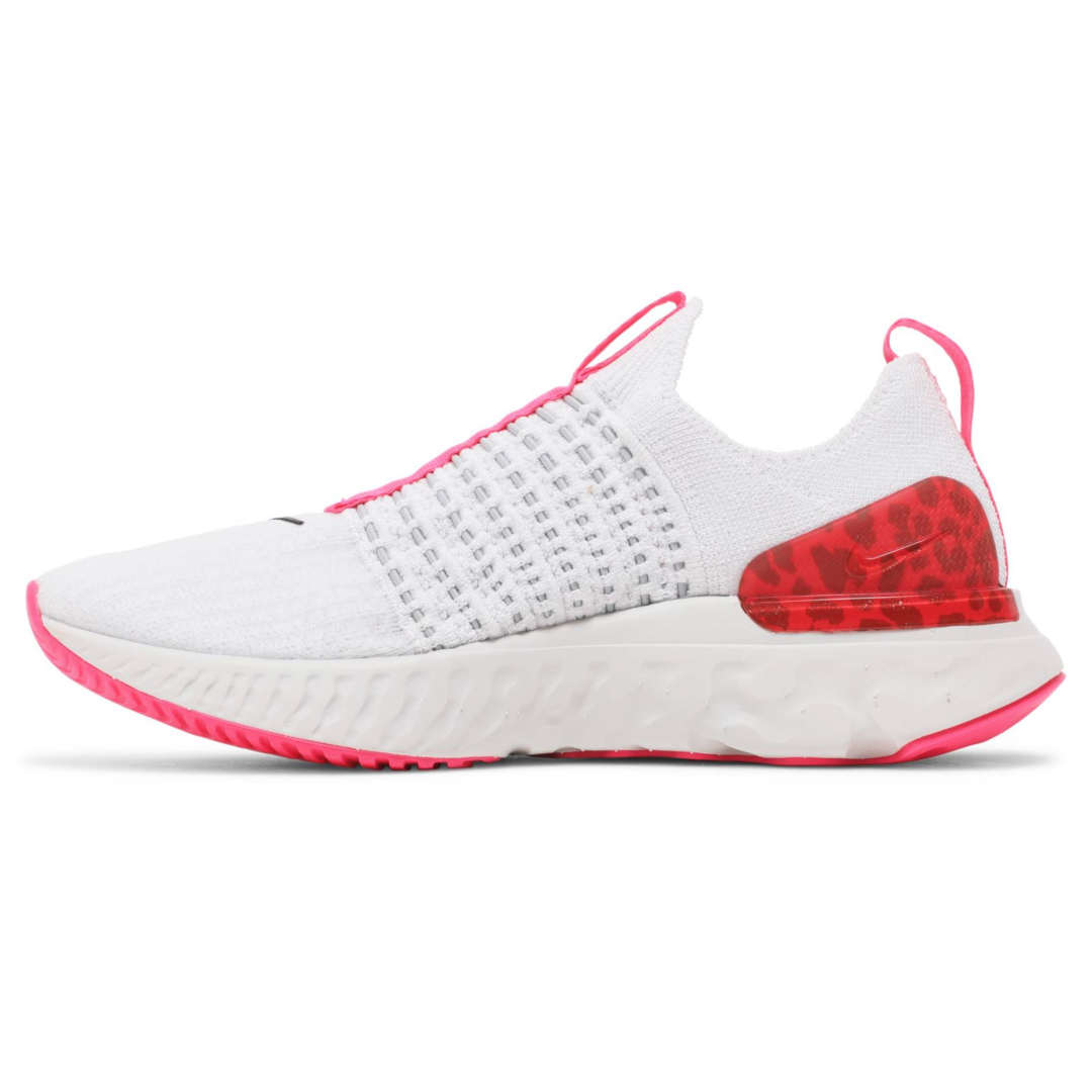 Womens Nike Phantom React Flyknit 2 Hyper Pink/Platinum Tint - RaysLocker