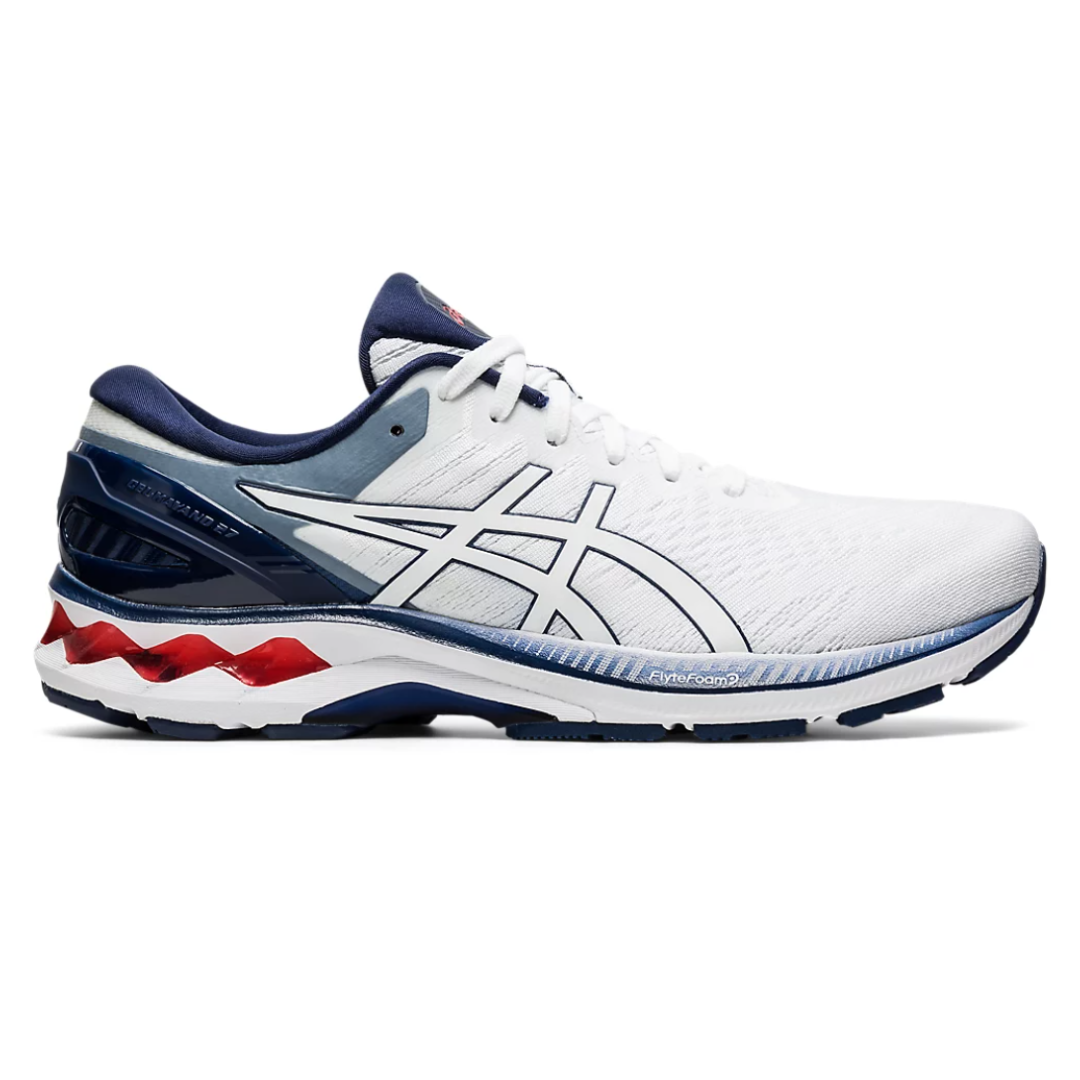 Asics women's gel-kayano 26 sales running shoes - white/peacoat