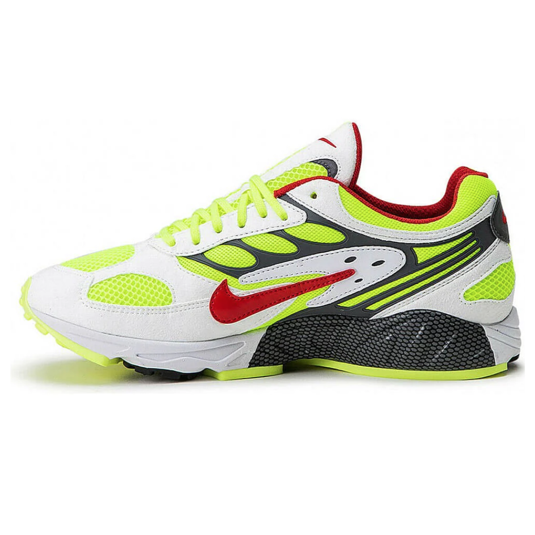 Mens Nike Air Ghost Racer White/Atom Red-Neon Yellow