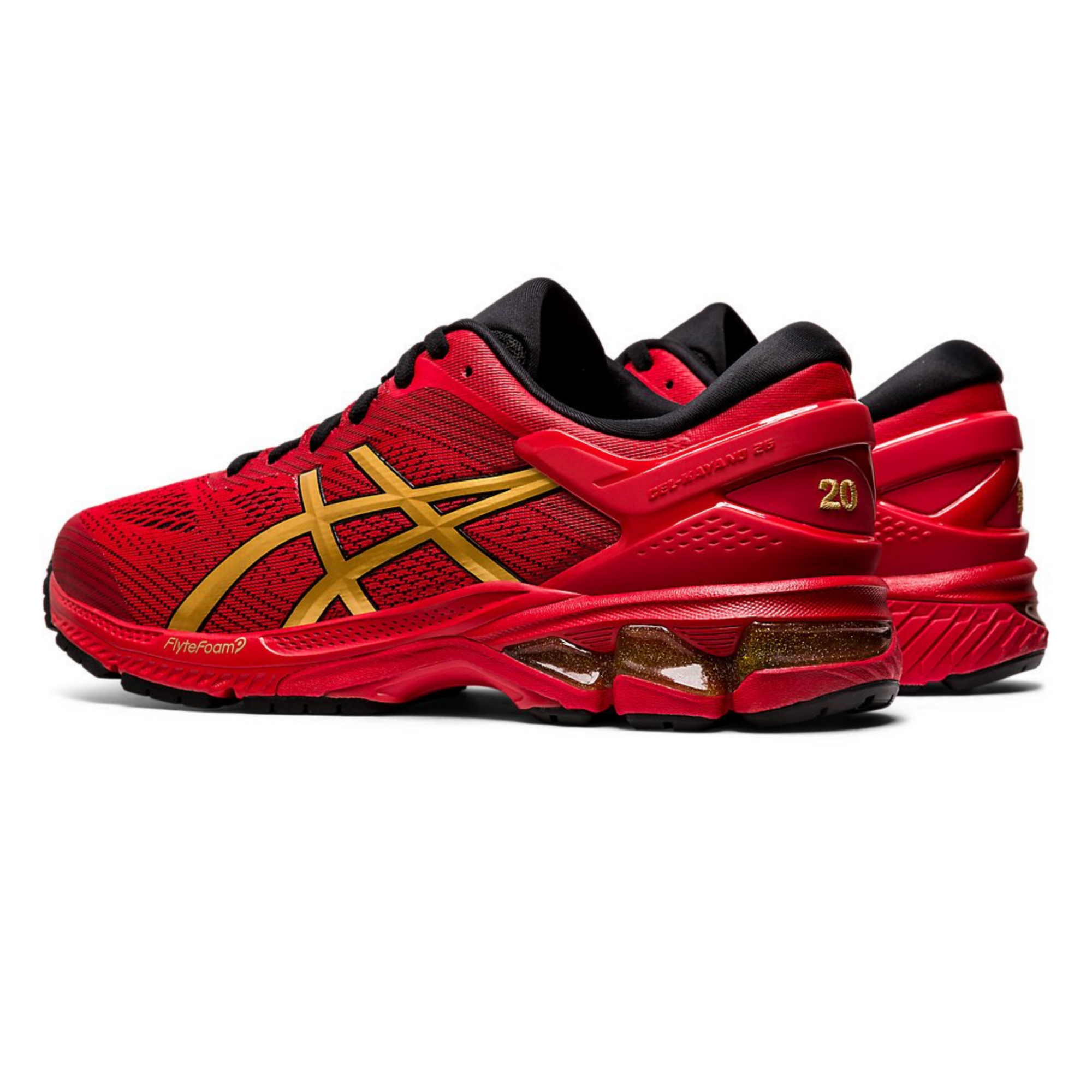 Mens Asics Gel-Kayano 26 Classic Red/Pure Gold
